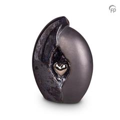 Urn keramiek blauw met hart