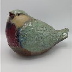 Keramieken sierurn vogel groot 30 cm.